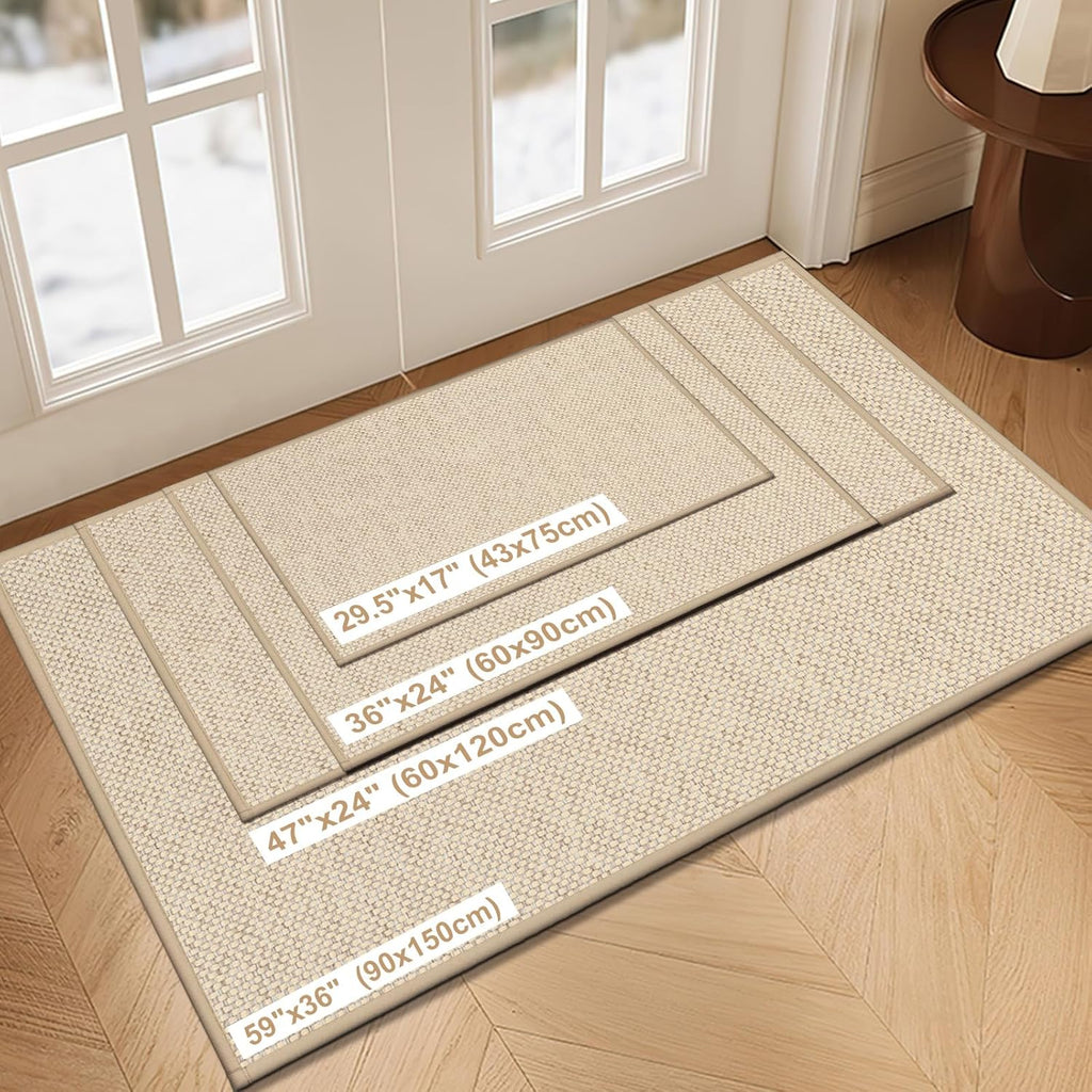 Door Mat 24"x36", Non Slip Door Mat Indoor Entrance, Rubber Backing Front Indoor Door mats Washable Absorbent