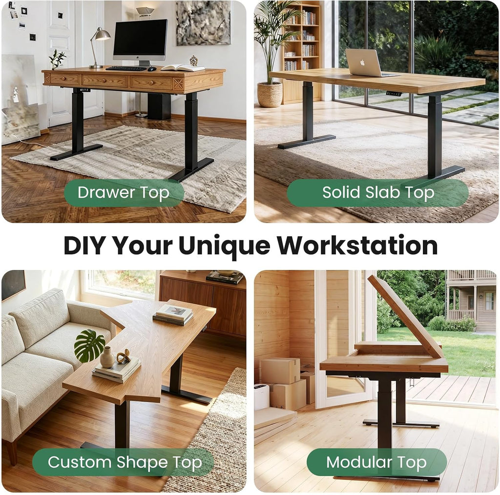 Dual Motor Standing Desk Frame for Tops up to 75" - 280 lbs Capacity | 27.9"-45" Height Adjustable Desk Legs with 3