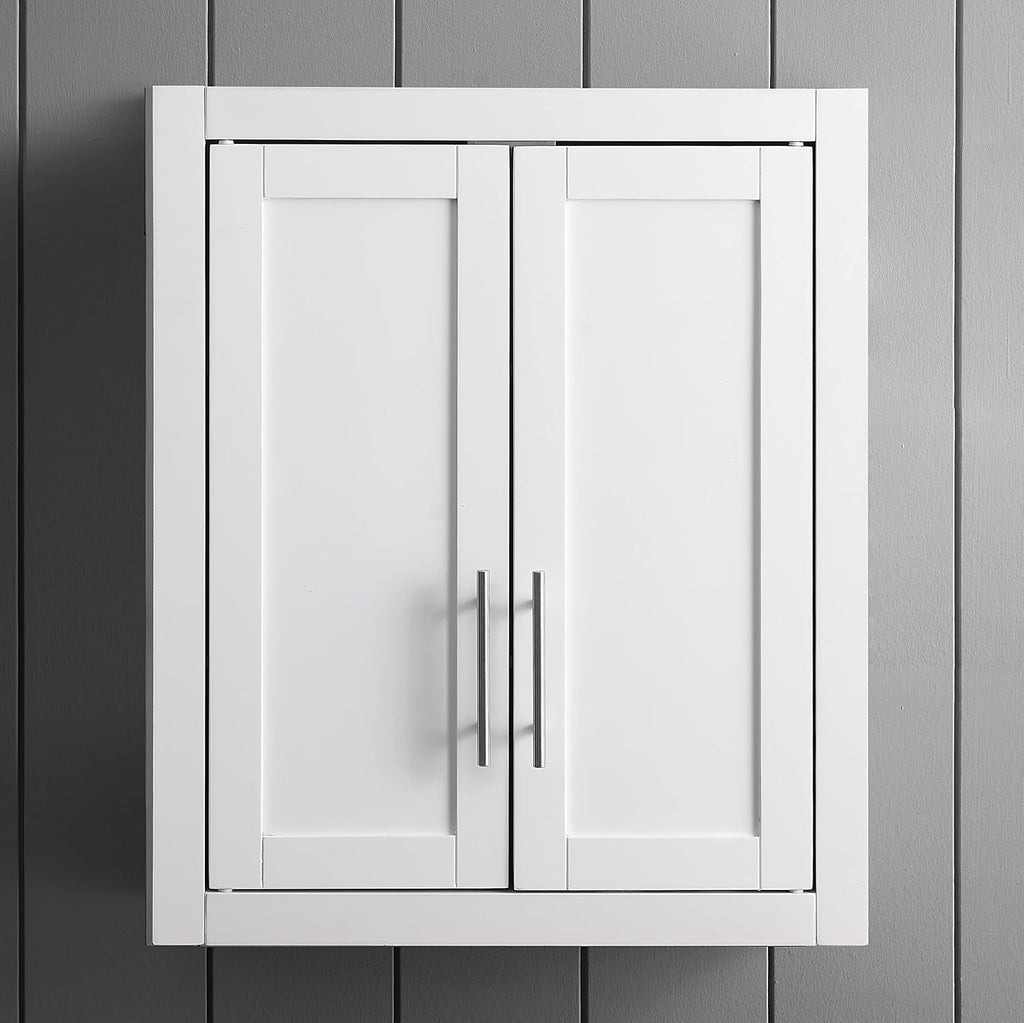 Savannah Wall Mounted Bathroom Storage Medicine Cabinet with Shelves, White