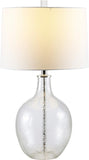 Nadine Clear Glass 26-inch Bedroom Living Room Home Office Desk Nightstand Table Lamp (LED Bulb Included)