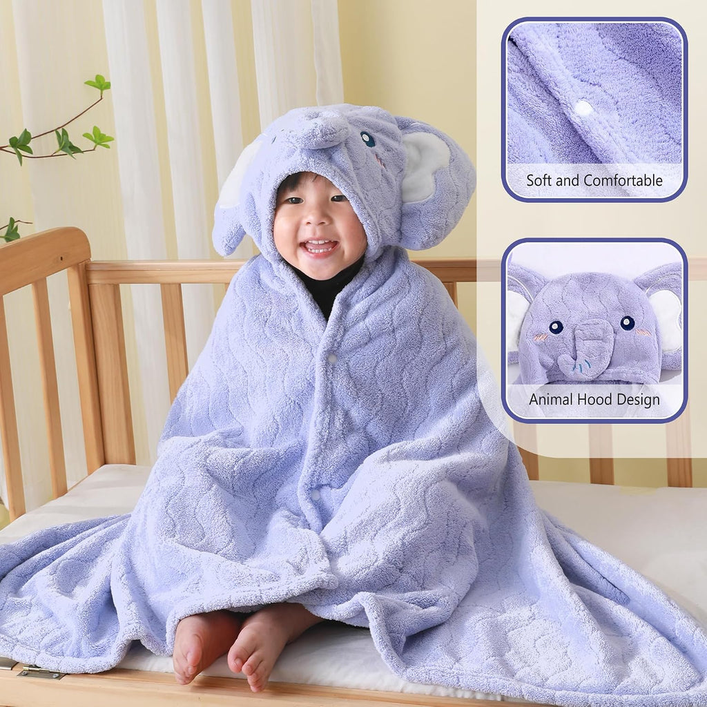 Toddler Towels Hooded Kids Bath Towel Unisex Toallas para Bebe Pack 27.5"X55" Thick Ultra Absorbent Soft Baby