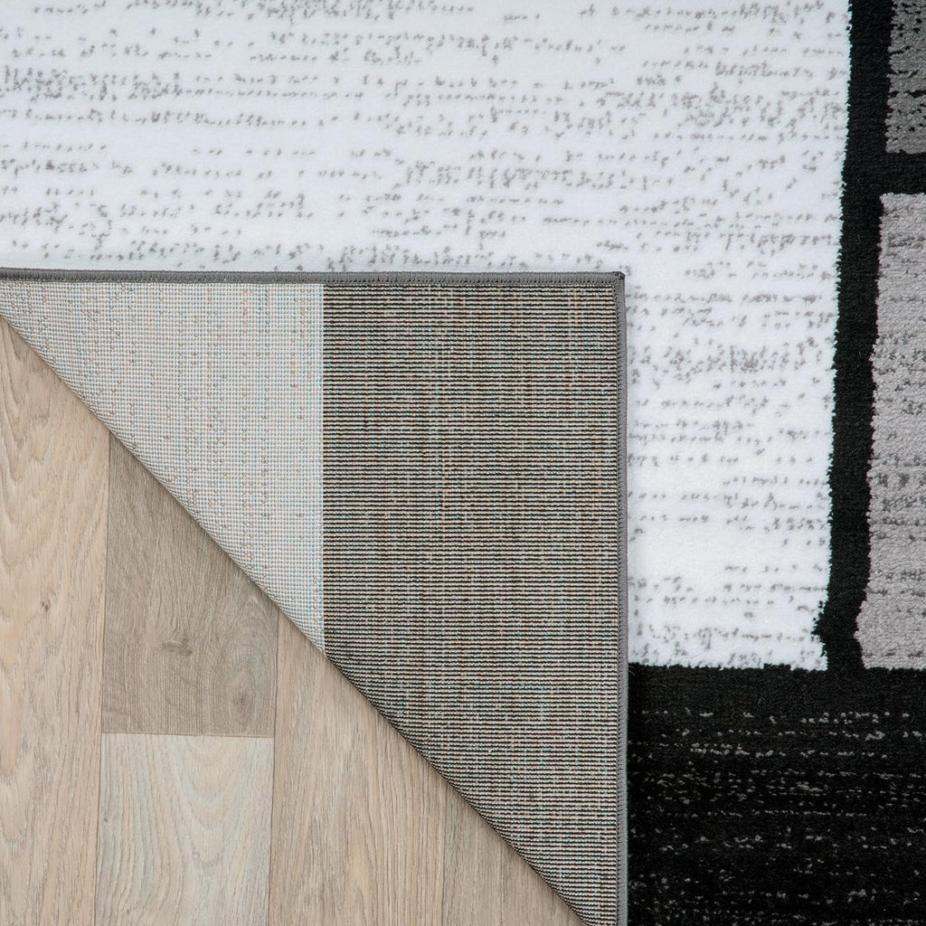 Modern Geometric Gray Area Rug, Fade-Resistant for Large , or Open Space, 10' x 14'