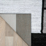 Rugshop Contemporary Modern Boxes Design Area Rug for Home Office,Living Room,Bedroom,Kitchen Non-Shedding Area Rug