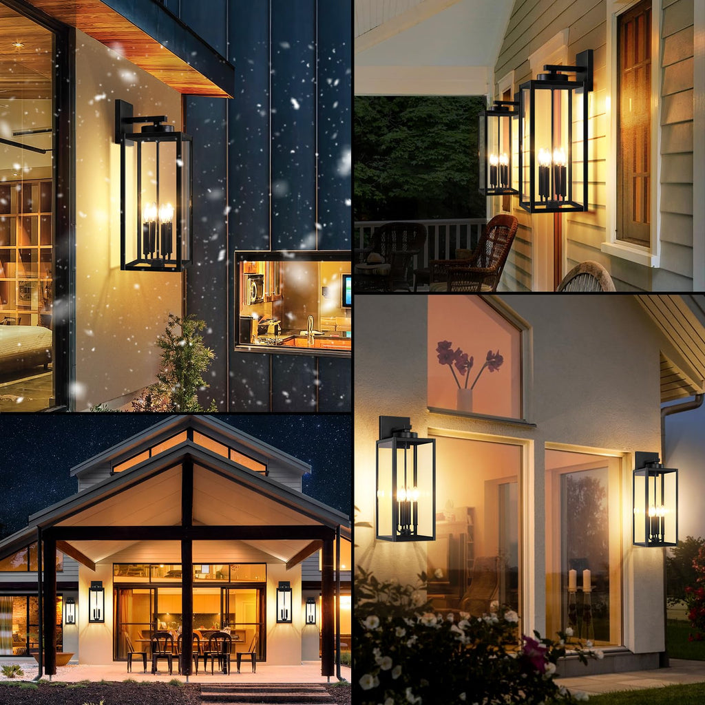 23.9" Extra Large Size Outdoor Wall Light Fixture, Exterior Lighting Fixture Porch Sconce Wall Mounted, Waterproof
