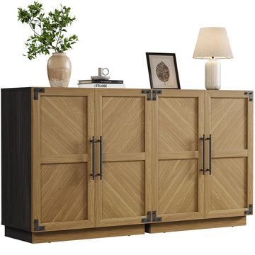 Large Modern Industrial Sideboard Buffet Cabinet with Storage Doors