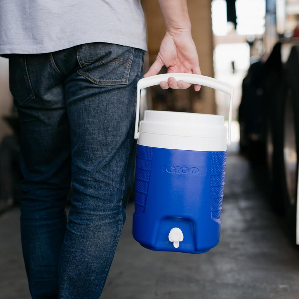 2 Gallon Portable Sports Cooler Water Beverage Dispenser, Insulated Cooler Dispenser, Majestic Blue