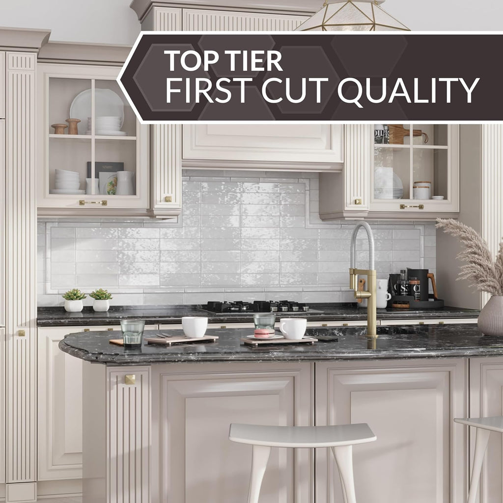 38-Pack 2.5 x 8-in. White Polished Ceramic Subway Wall Tile at 5.38 sq. ft. Per Case APLEC60, Ideal Home Improvement