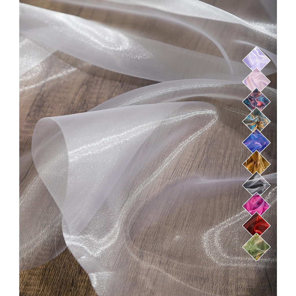 Colorful Water-Glow Gradient Organza, Iridescent Organza Fabric, Suitable for DIY Clothing, Skirts, Sewing