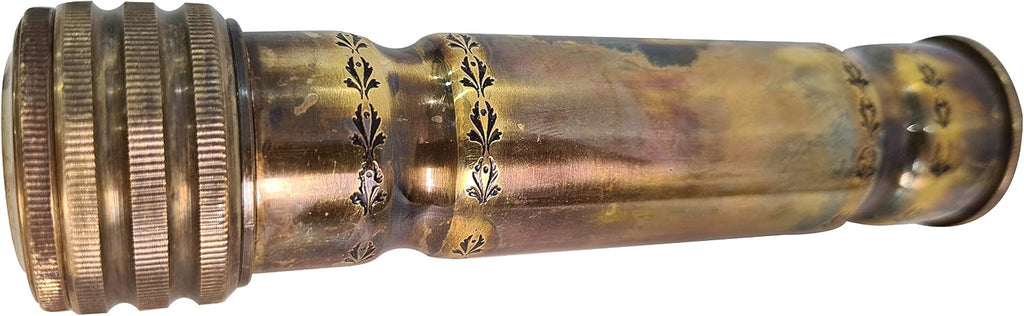 Handmade Vintage Brass Kaleidoscope - Antique Style Engraved Collectible for Desk Display - Unique Steampunk Gift &