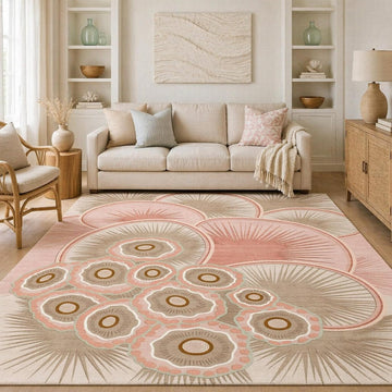 5'x7'Boho Sunburst Medallion Area Rug,Washable Non-Slip