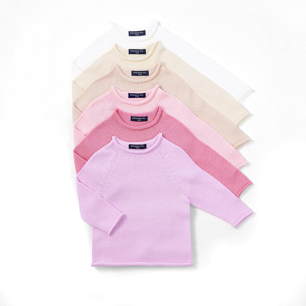 Knit Rollneck Baby Sweater, Breathable Classic Rollneck, Soft Cotton Knit Warm Cozy for Infants & Toddlers Gift