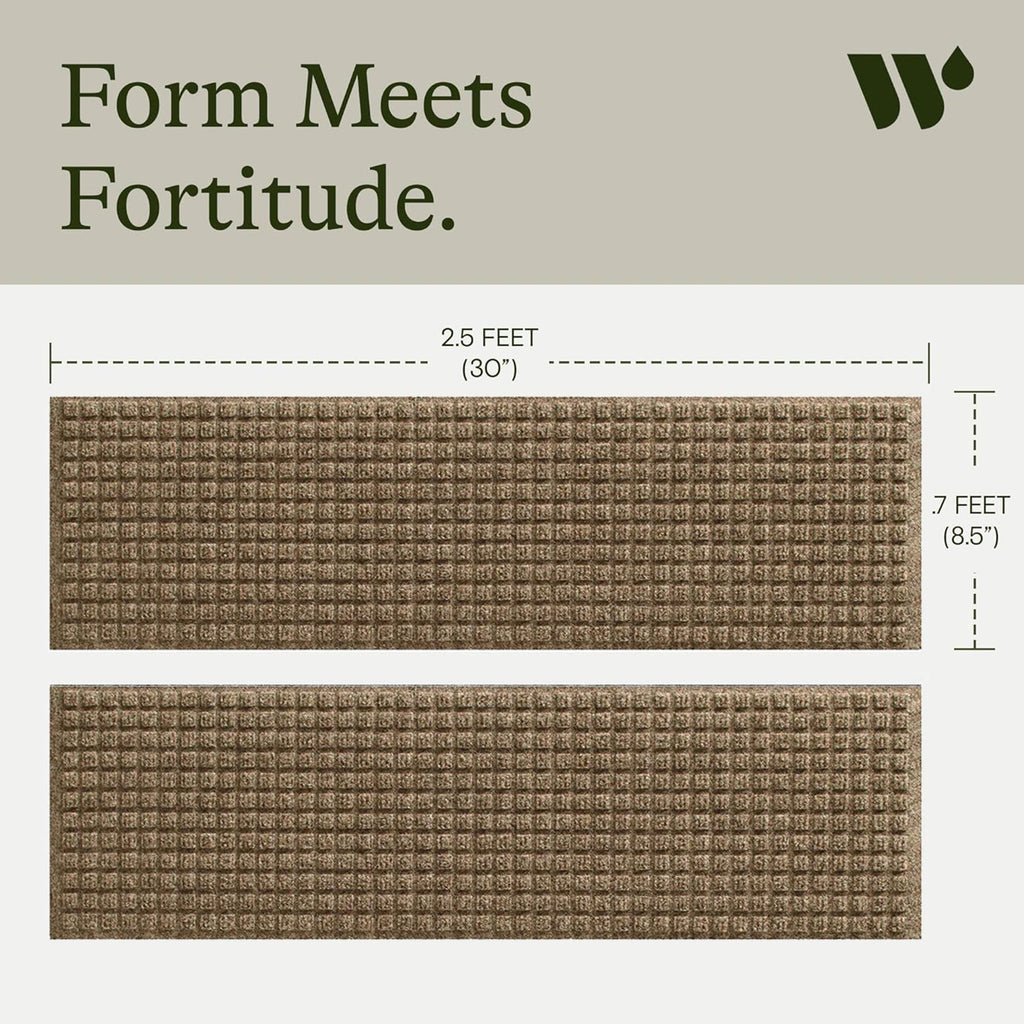 Squares Heavy Duty Stair Treads, 8.5"x30", Camel, 4 Pack