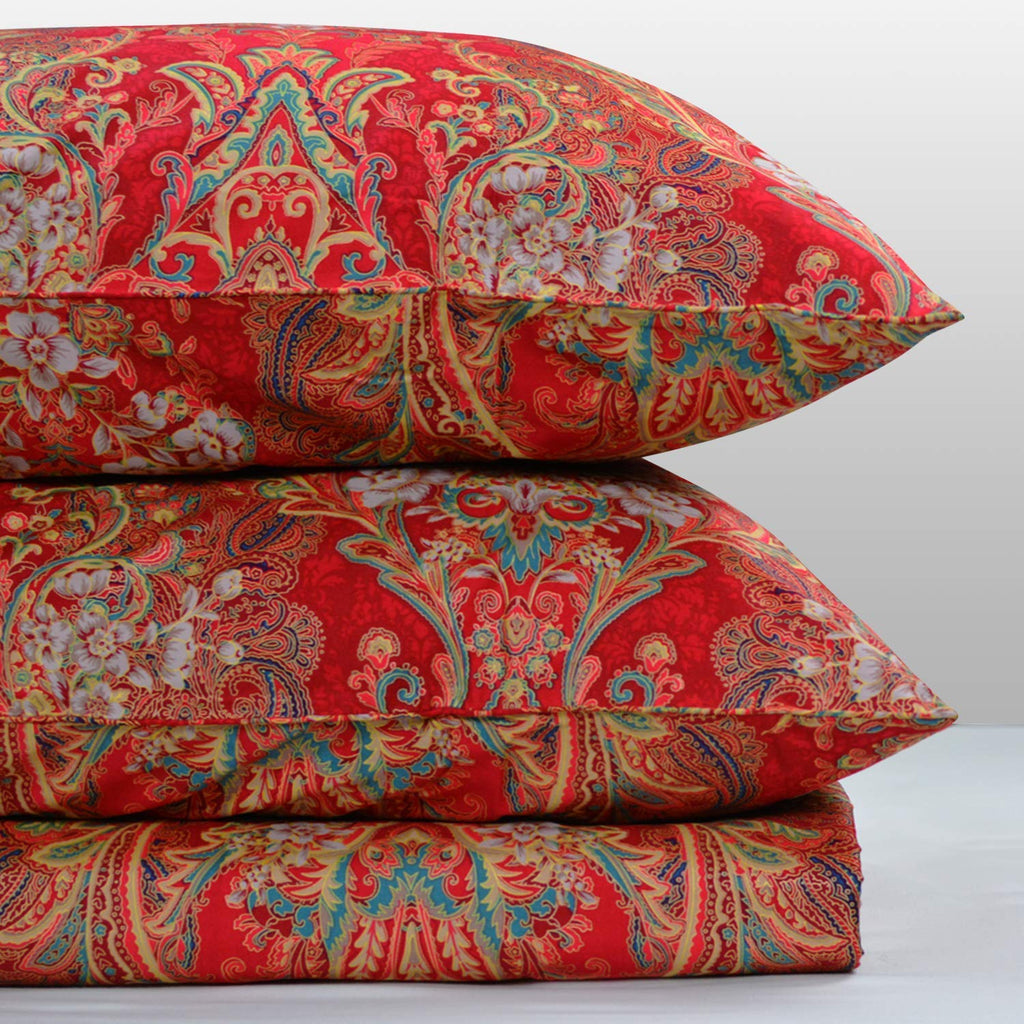 Luxury 3Pcs Paisley Medallion Duvet Cover Sets California King Size Damask Bedding Set Boho 100% Egyptian Cotton