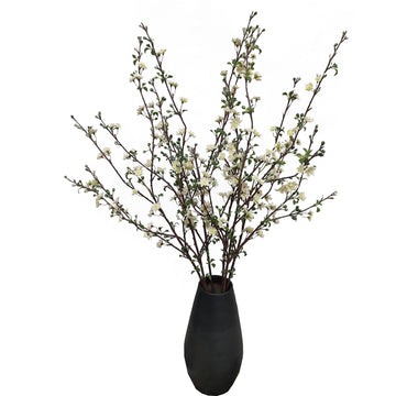 Artificial Plum Blossom Flowers, 6 Pcs Light Pink Cherry Blossom Flowers, Fake Branches for Vase, Faux Cherry Blossom