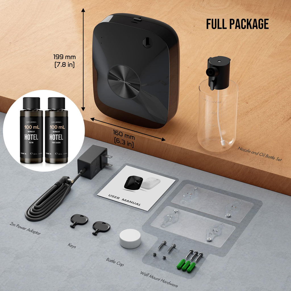 ANA Smart Waterless Diffuser Starter Kit for Room, Black