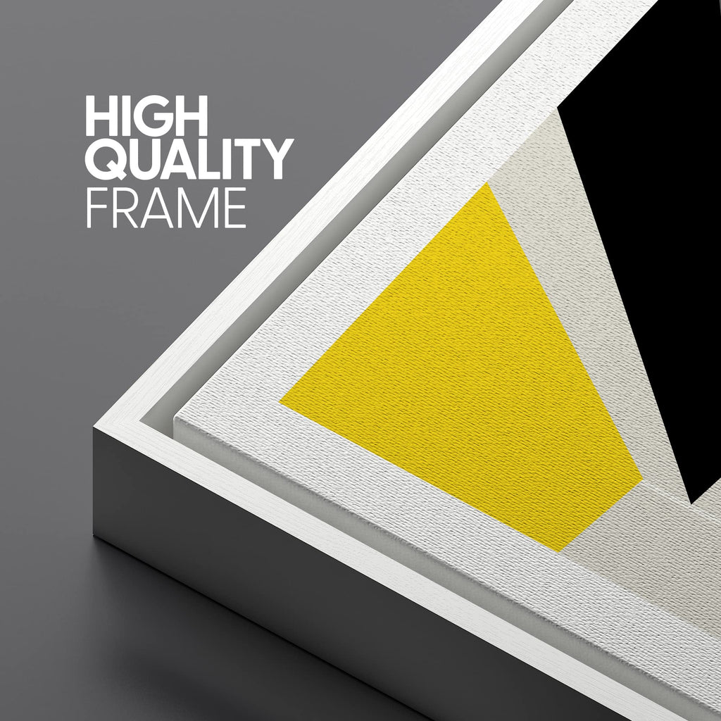 Framed Canvas Print Wall Art Bauhaus Art Deco Staircase Collage Abstract Shapes Illustrations Modern Decorative