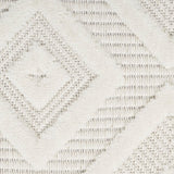 Home Versatile Ivory White 8' x Round Area Rug - Easy Clean, Non Shedding, Bed Room, Living Room, Di