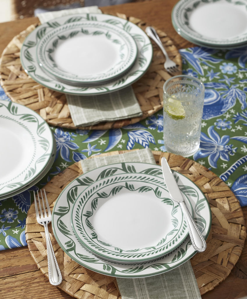 Solear Green Stoneware 12-Piece Dinnerware Set for 4