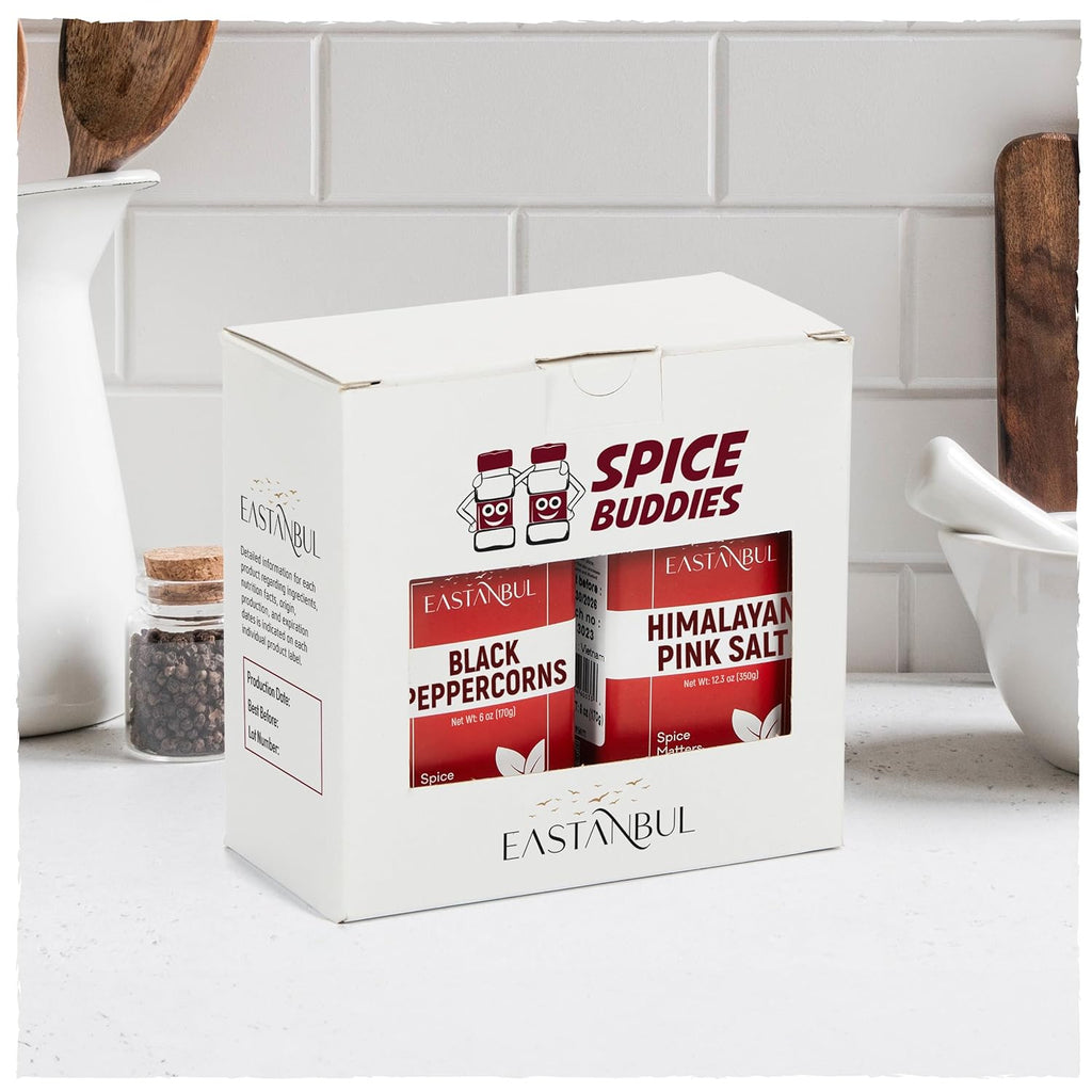 Salt and Pepper for Grinder Refill, Refill Pack, Gift Box, 18.3oz - Set of 183