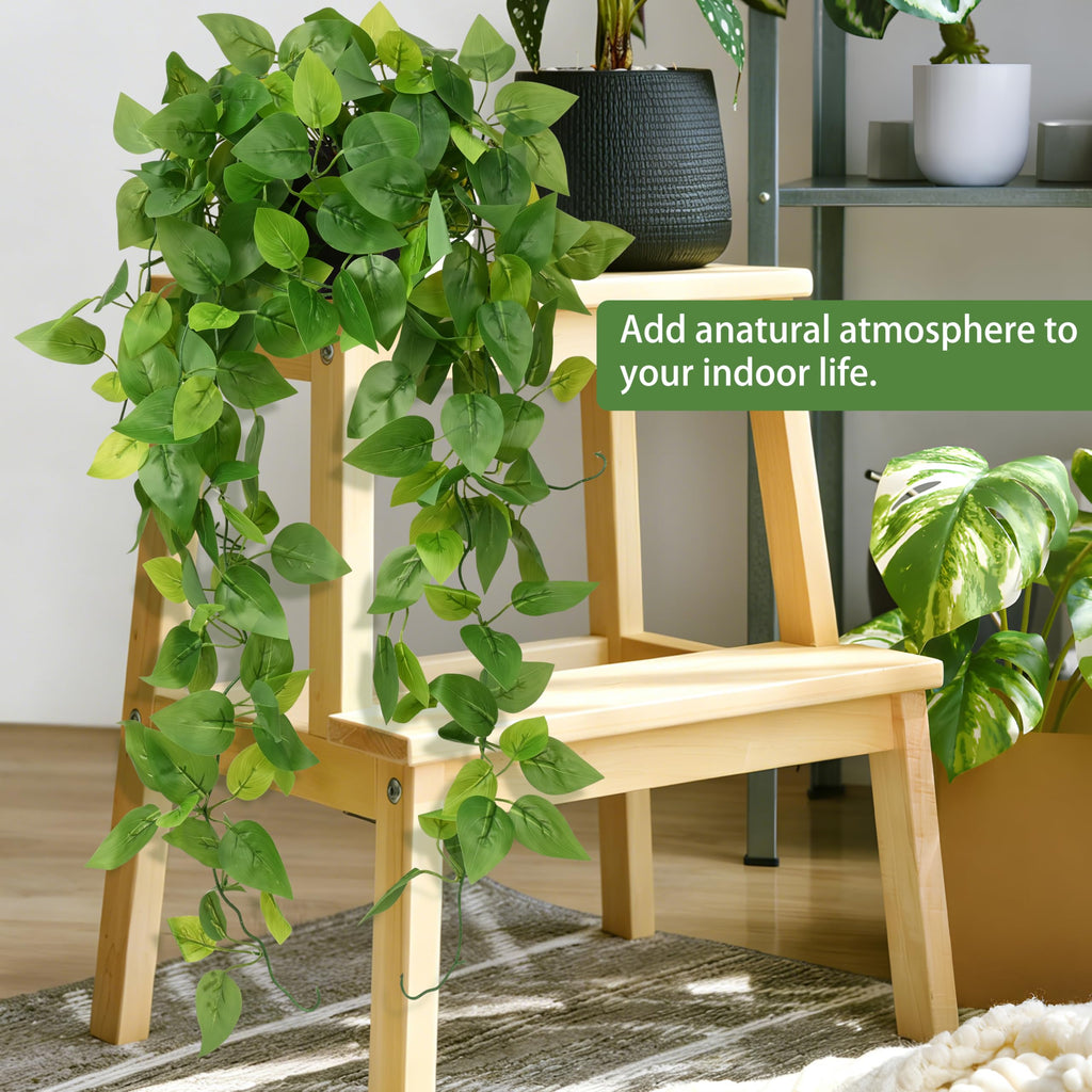 Fake Hanging Plants, 2Pcs Artificial Potted Plant Pothos