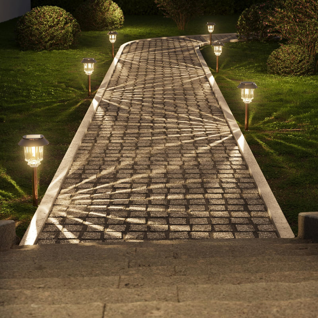 Solar Lights Outdoor Waterproof, 4 Pack Solar Pathway Garden Lights