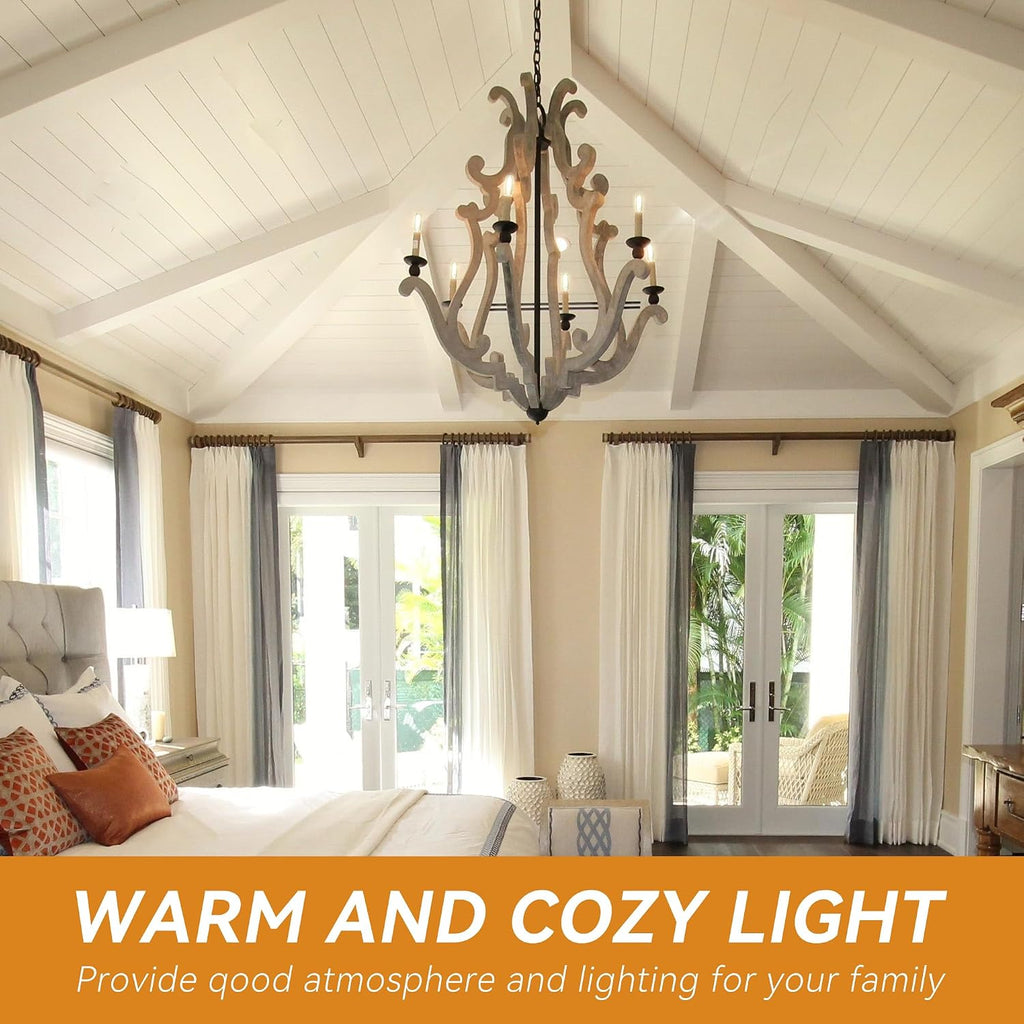 E12 Candelabra LED Bulb, 60W Equivalent Dimmable 2700K Soft Warm White