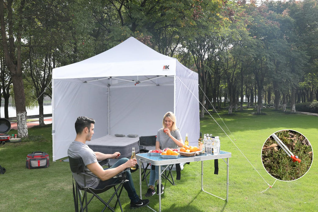 Easy Pop Up Canopy Tent with Sidewalls Commercial -Series, Red