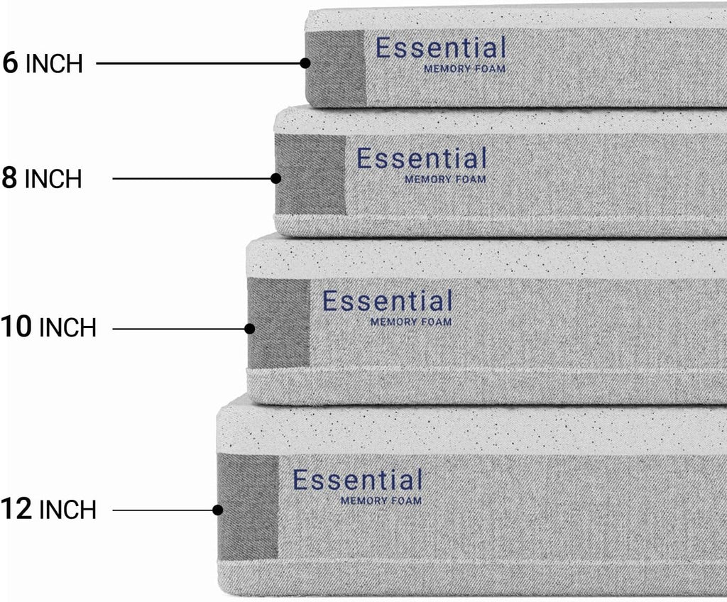 Queen Mattress, 12 Inch Queen Size Mattress, Essential Graphite Cooling Memory Foam Mattress in a Box, Pressure