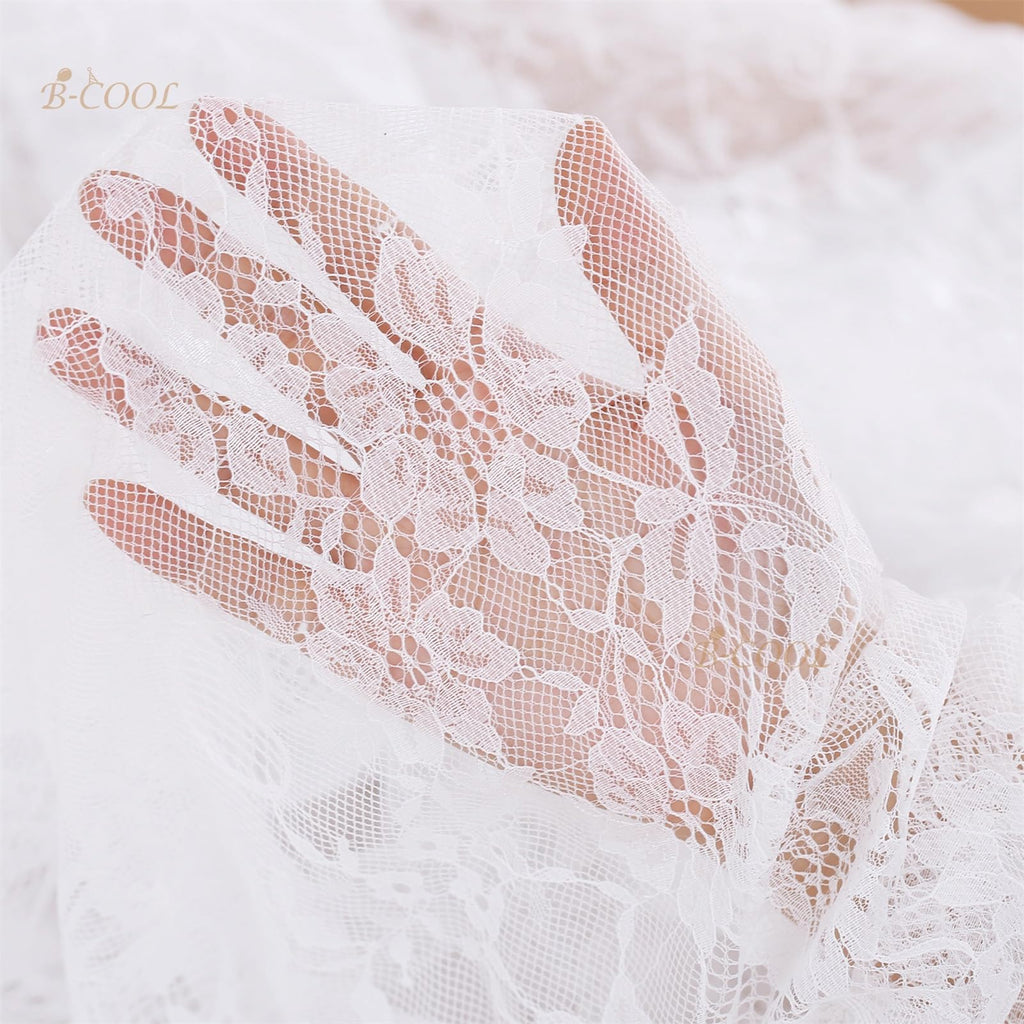 White Lace Tablecloth 5 Pack 60 x 120 Inch Wedding Table Cloth Rustic Table Overlay Sheer Table Cloths for Vintage