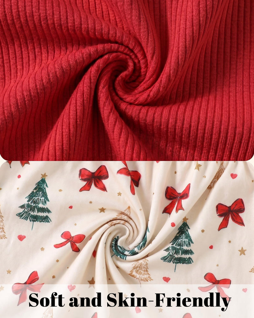 Toddler Baby Girls Dress and Cotton Cardigan Set for Christmas