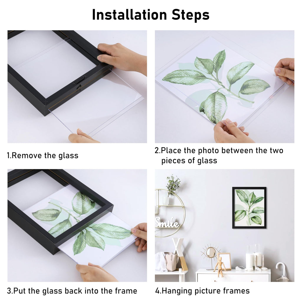 16x20 Floating Picture Frame, Black