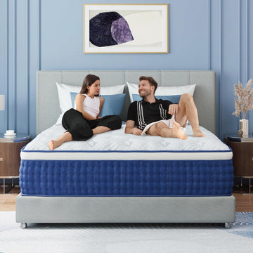 King-Size Hybrid Mattress 14 Inch King Mattress in a Box | Pocket Springs for Motion Isolation & Pressure Relief