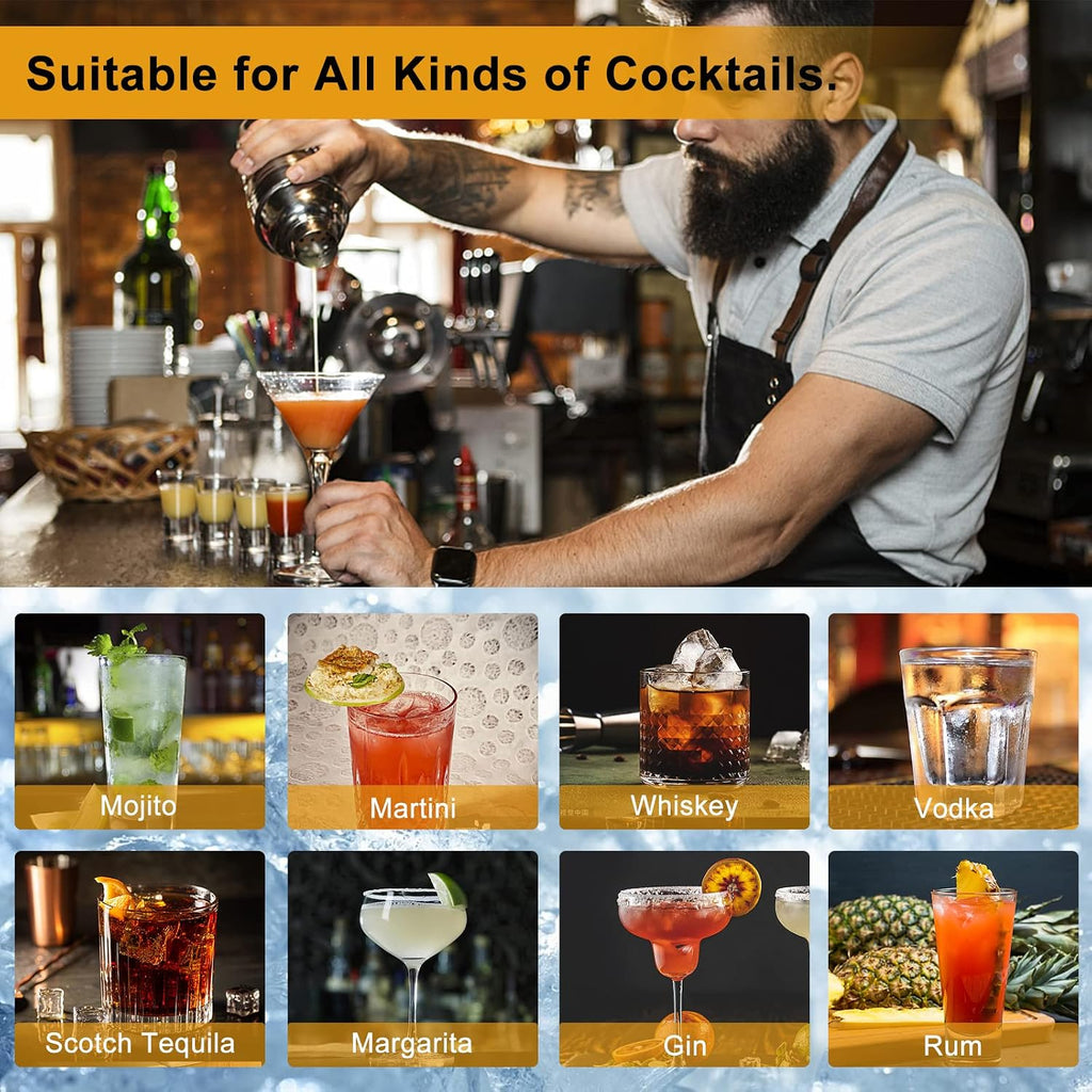 Mixology Bartender Kit with Stand, 25oz Bar Set Cocktail Shaker Set, Professional Bartending Kit Home Bar Tools - Set of 30