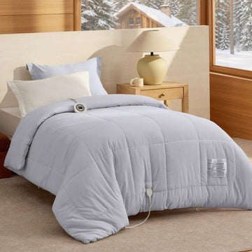 HeatX Heated Blanket, Thick Heated Comforter Duvet Insert