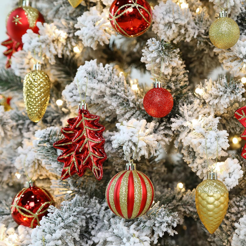 Christmas Ball Ornaments Decorations - Set of 106