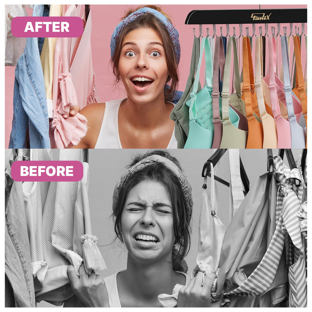 3 Pack Tank Top Hangers Space Saving, Bra Hangers for Closet Organizer, Bra Organizer for Closet, Space Saving