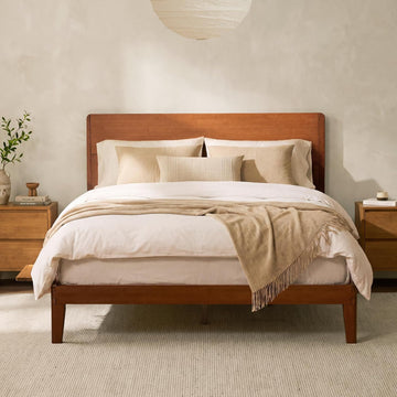 Bamboo Japanese Joinery Bed Frame with Headboard