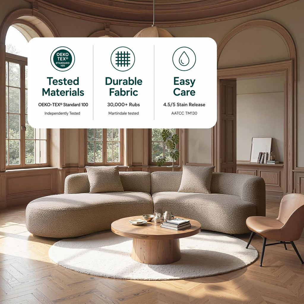 Formia Boucle Curved Sectional Couch