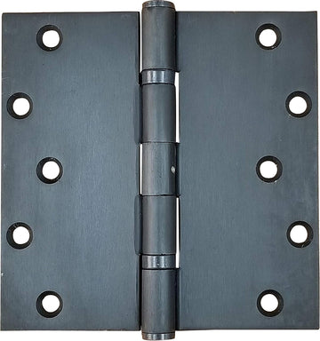 Square Ball Bearing Commercial Door Hinges, Heavy Duty Steel,Non-Removable Pin (6 Inch,Oil Rubbed Bronze, 2 Pack)