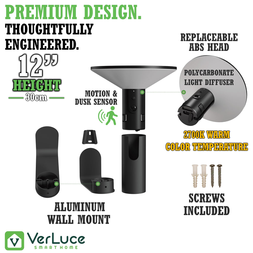 Victorian Solar Lights for Fence - Motion Sensor, 3 Modes, 2PK