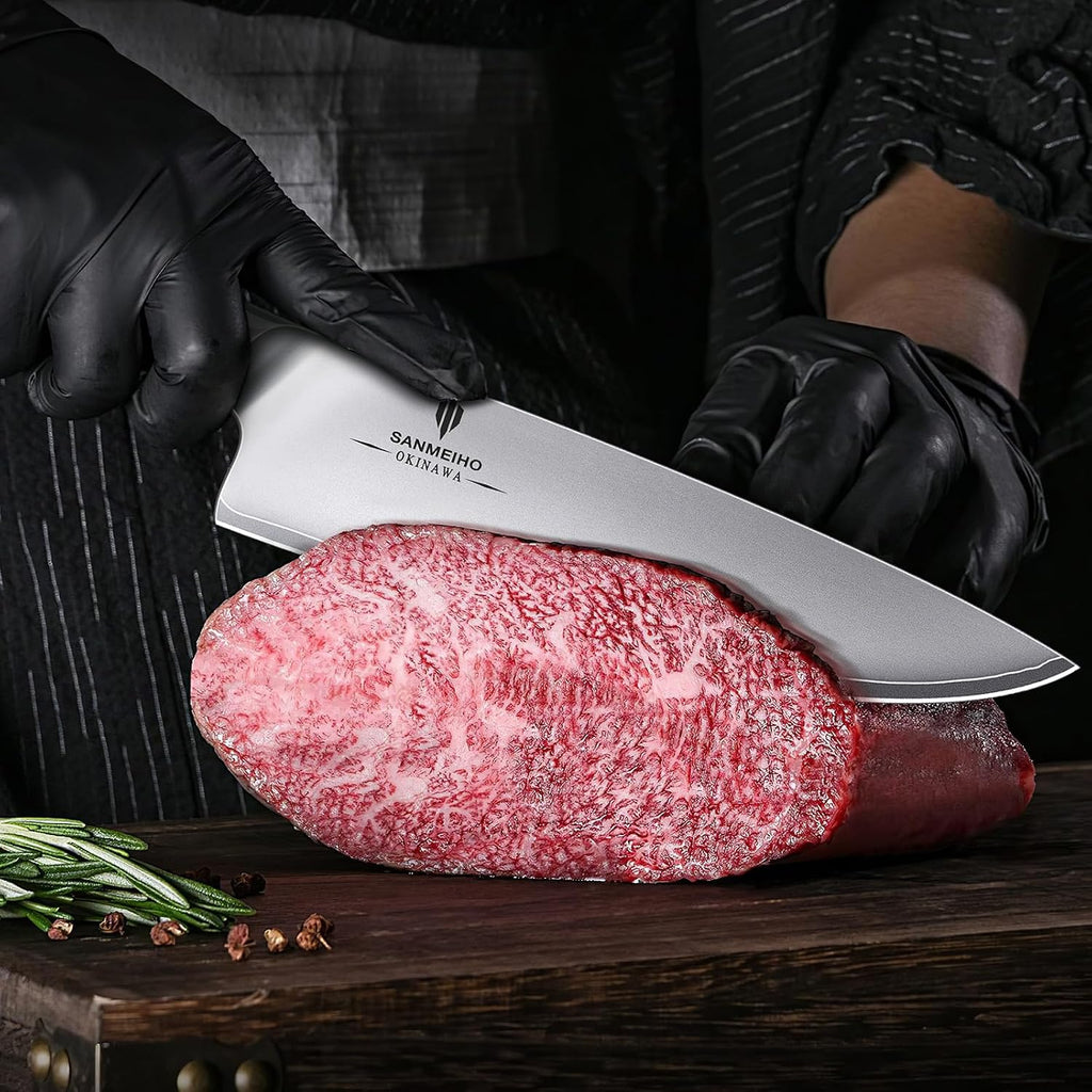 Japanese Knife Set 3 PCs, High Carbon 10Cr15Mov Stainless Steel | Ultra-Sharp Professional Kitchen Chef Knives Set