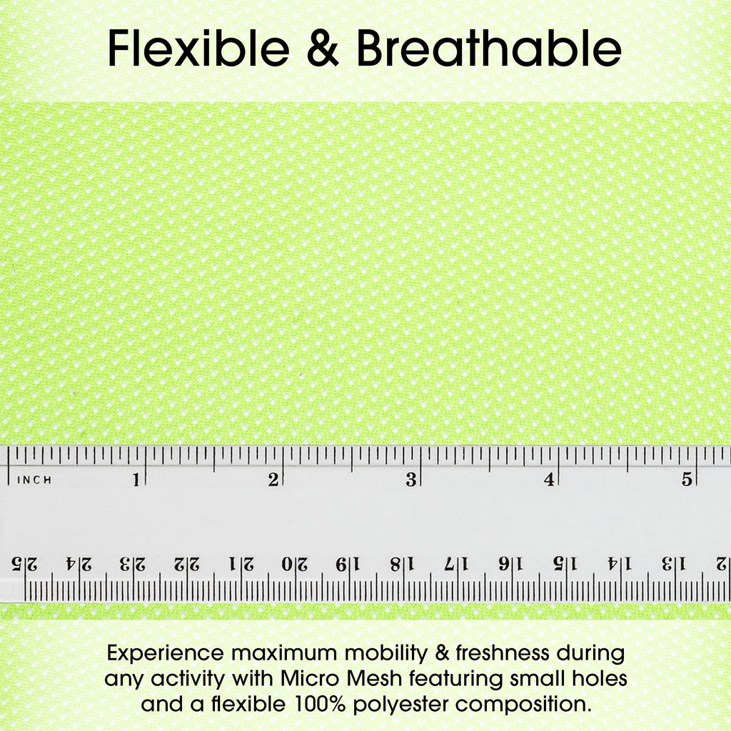 Textiles 2 Yard Bolt Neon Green Micro Mesh Athletic Jersey Fabric