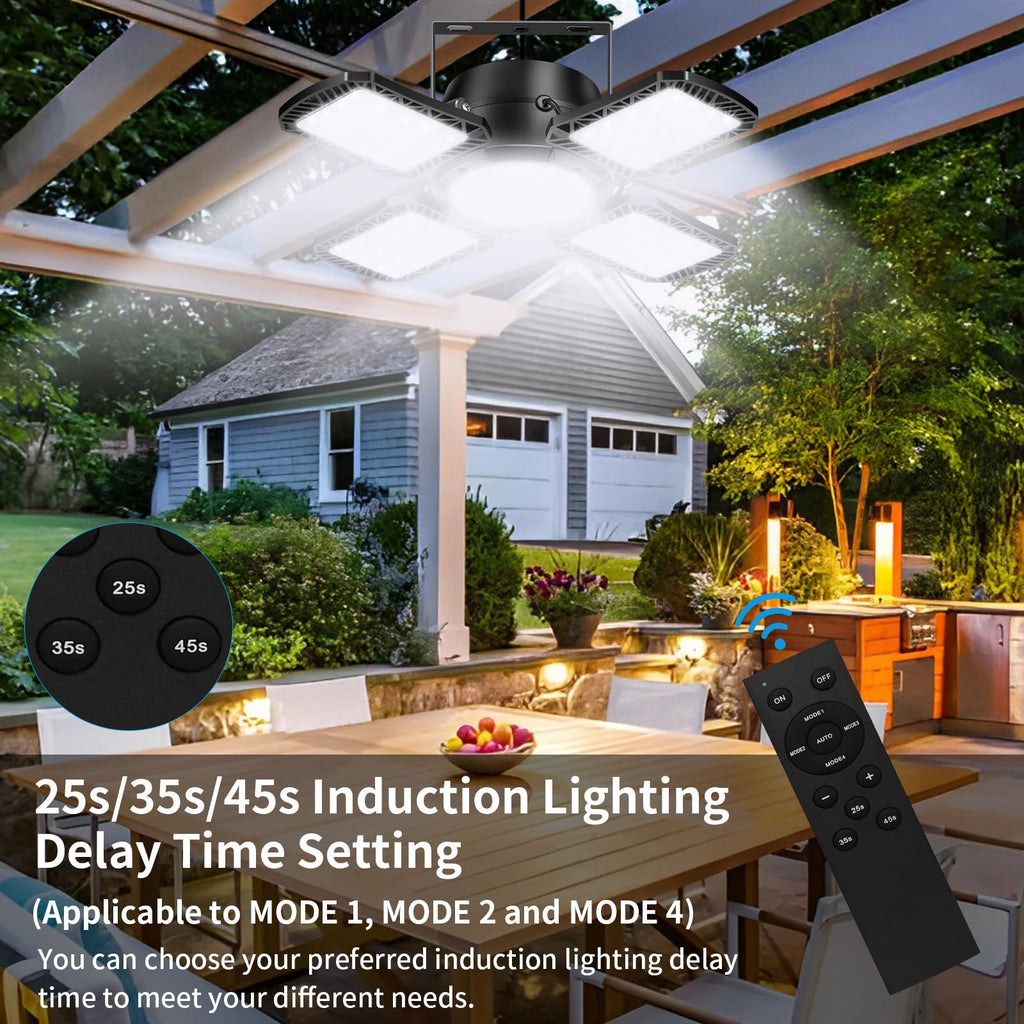 Solar Shed Light Outdoor Indoor, Solar Powered Motion Sensor Pendant Light Daytime Available, Solar Indoor