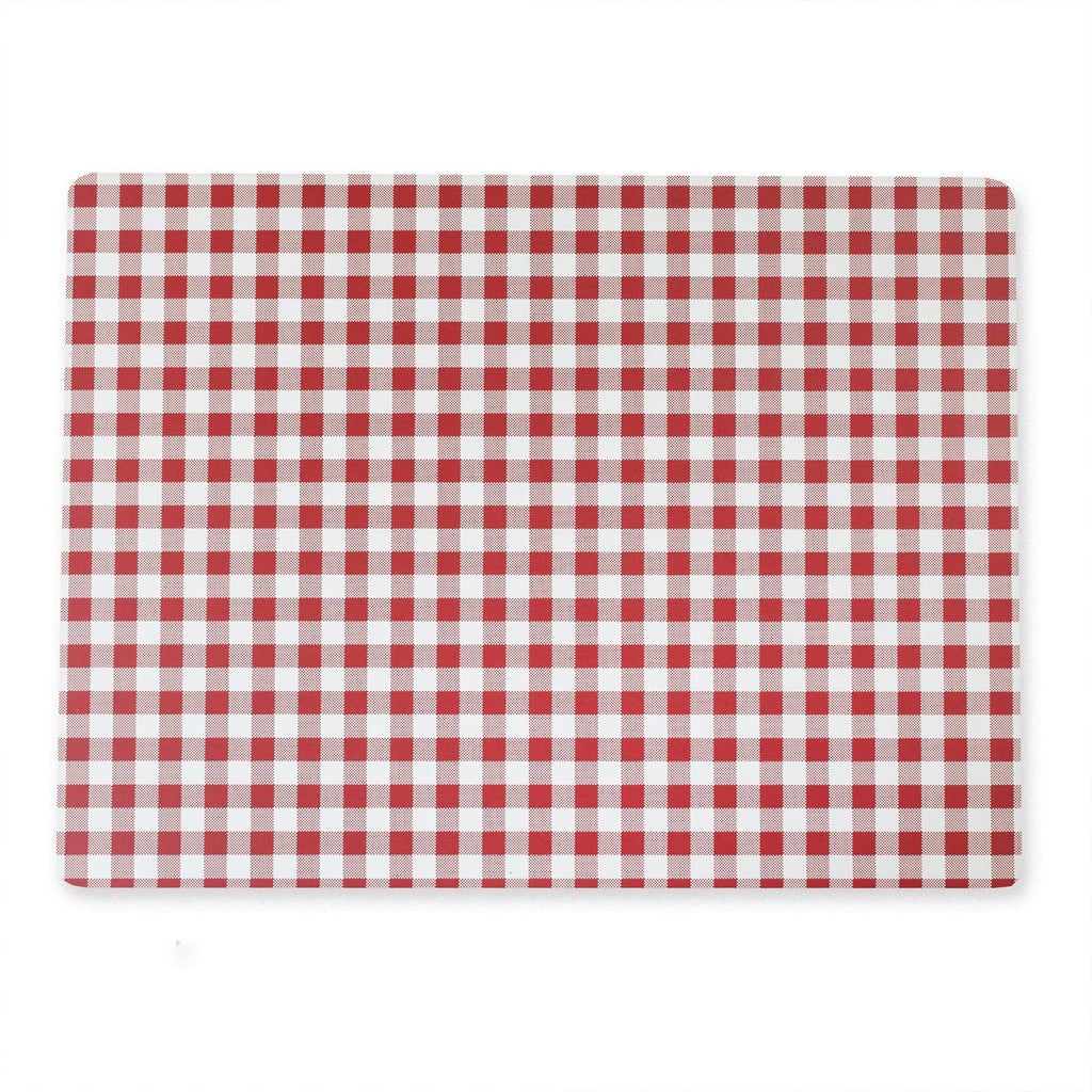 Cork Placemats Set of 4 (Gingham Check Red, 12" x 16")
