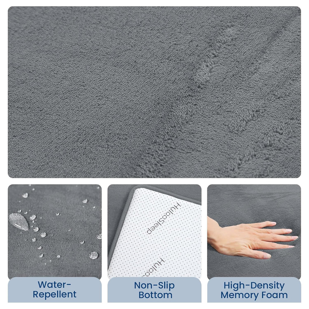 Play Mat for Floor, Thick 74"×50" Playpen Mat (Dark Grey)