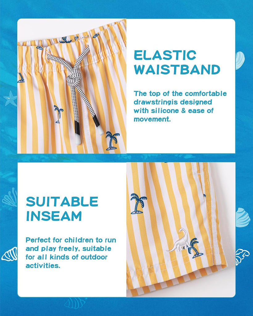 Boys Swim Trunks Toddler Swim Shorts UPF 50+ Bathing Suit for Boy Swimsuit Quick Dry Mesh Beach Boardshorts Swimwear