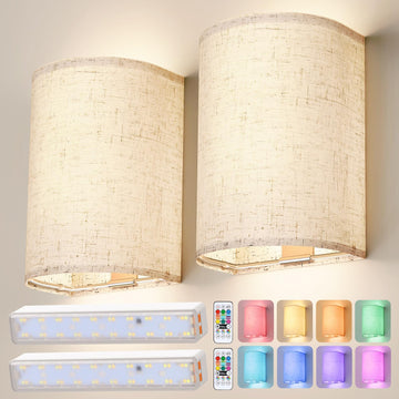 Battery Operated Wall Sconce Wireless Wall Sconces Set of Two