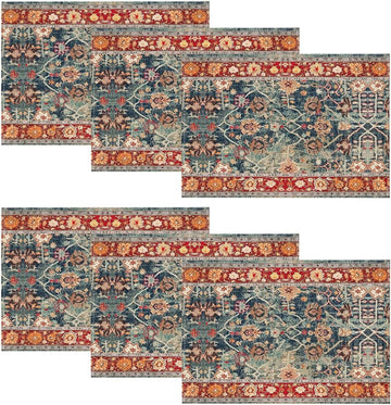 Boho Bohemia Style Placemats, 12x18 Inch Country Rustic Farmhouse Magical Fall Table Mats for Party Kitchen - Set of 6