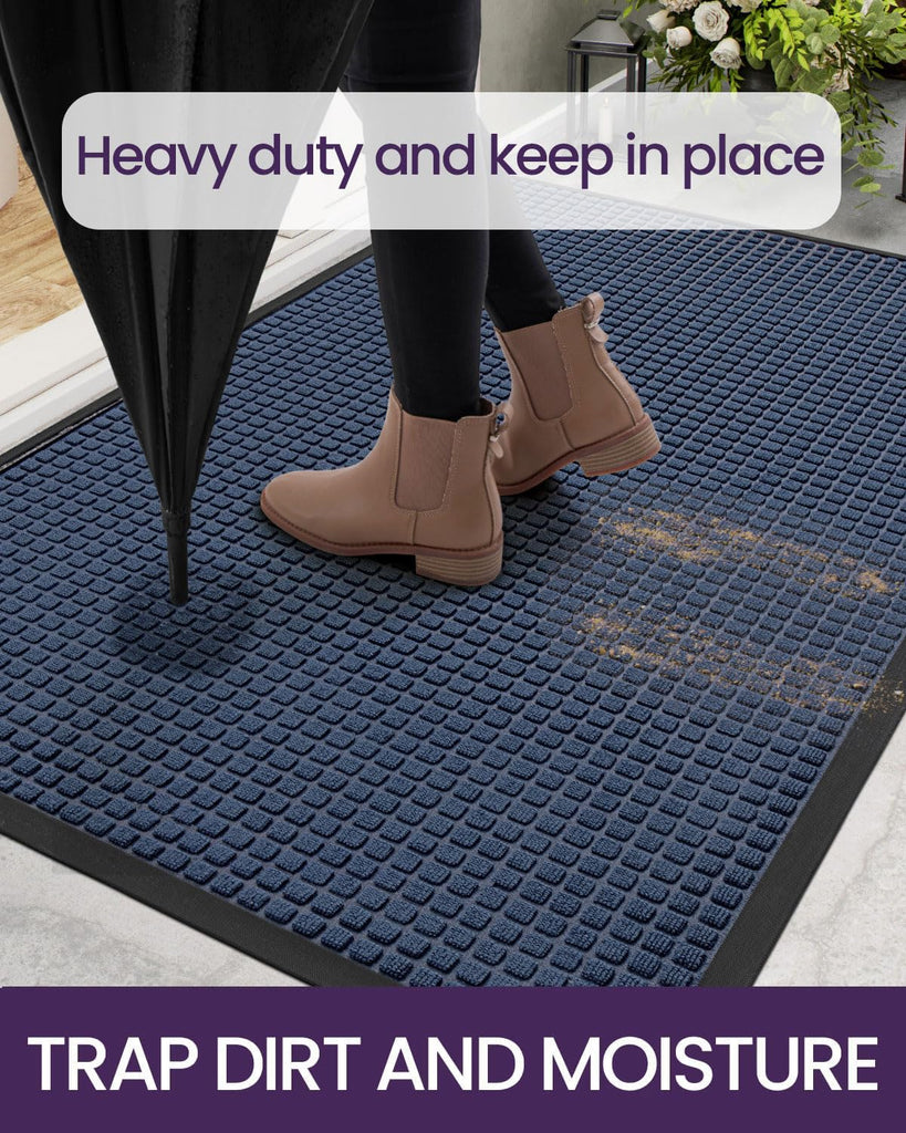 Front Door Mat Outside Entrance 24x36 Rubber Entry Doormat Squares