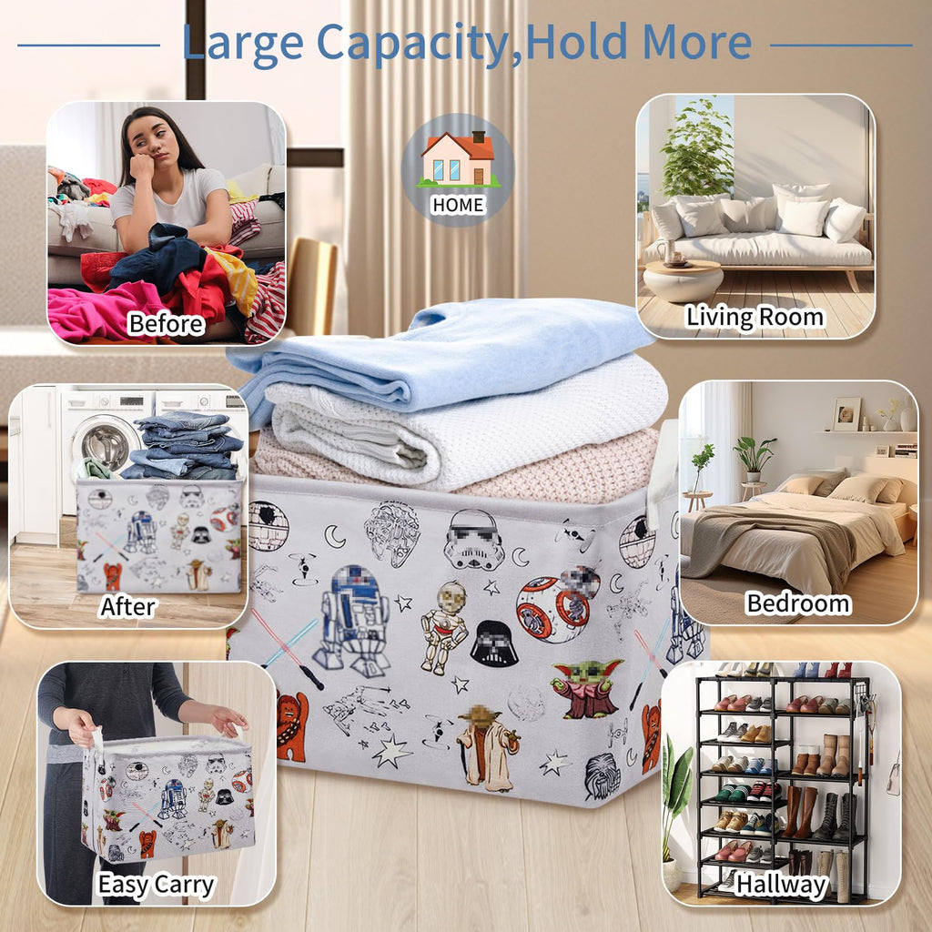 Room Nursery Decor,Baby Laundry Large Hamper Foldable With Waterproof Pe Coating,Dirty Clothes Basket Featuring The
